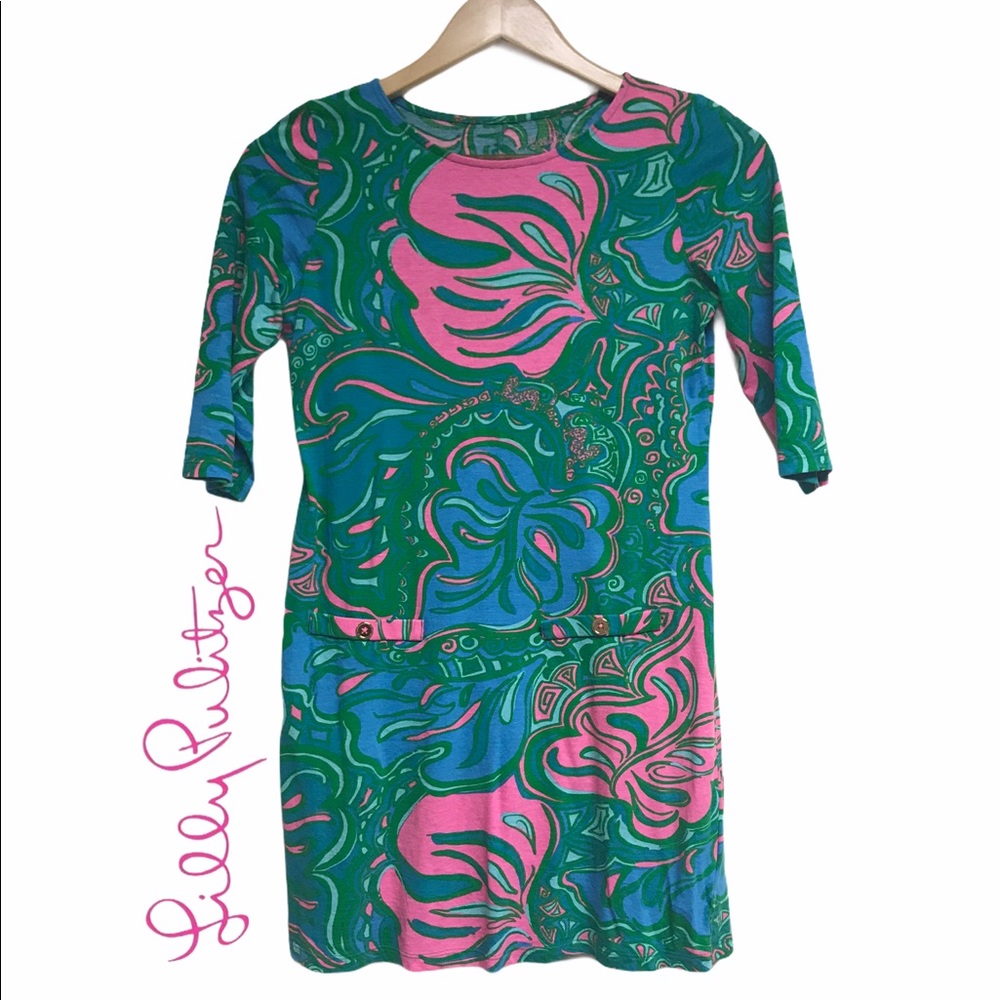 Lilly Pulitzer girls floral dress - size 12-14